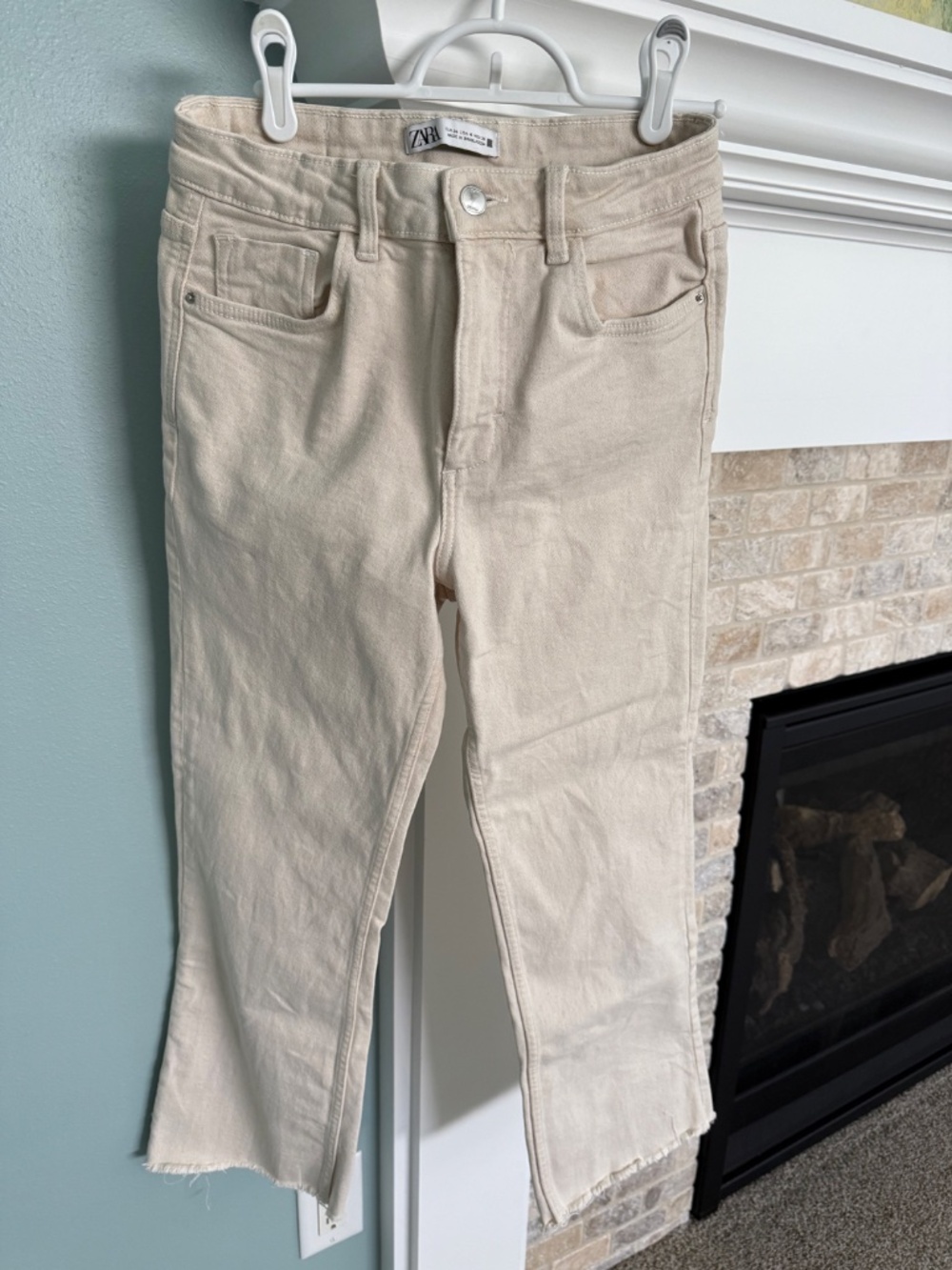 Zara Mid-rise Straight Leg Jeans